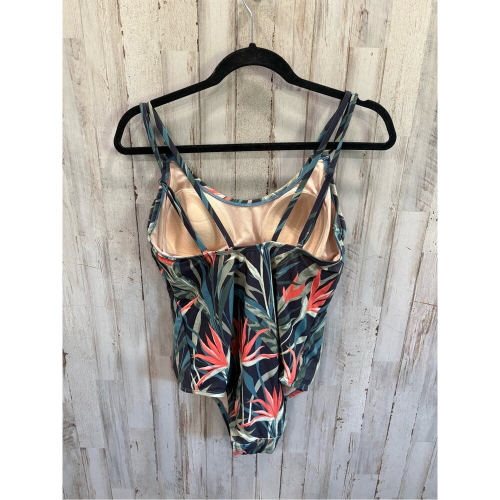 Kona Sol Birds of Paradise Floral One Piece Swimsuit Womens Large Beach Pool - Picture 3 of 5